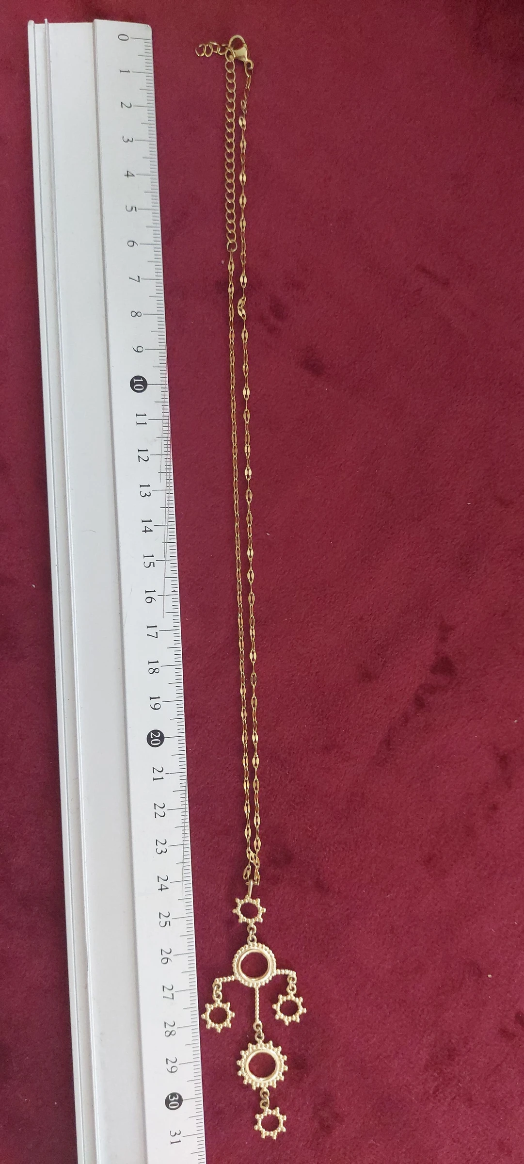 Gouden gewrichtige geometrische ketting - Boheemse / Art Deco stijl – photo 5